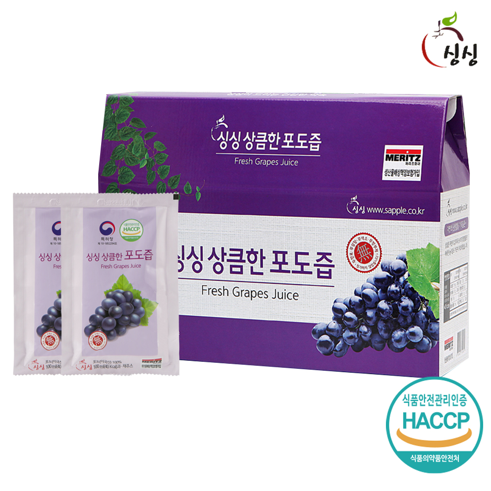 싱싱 상큼한 포도즙 1박스 30포